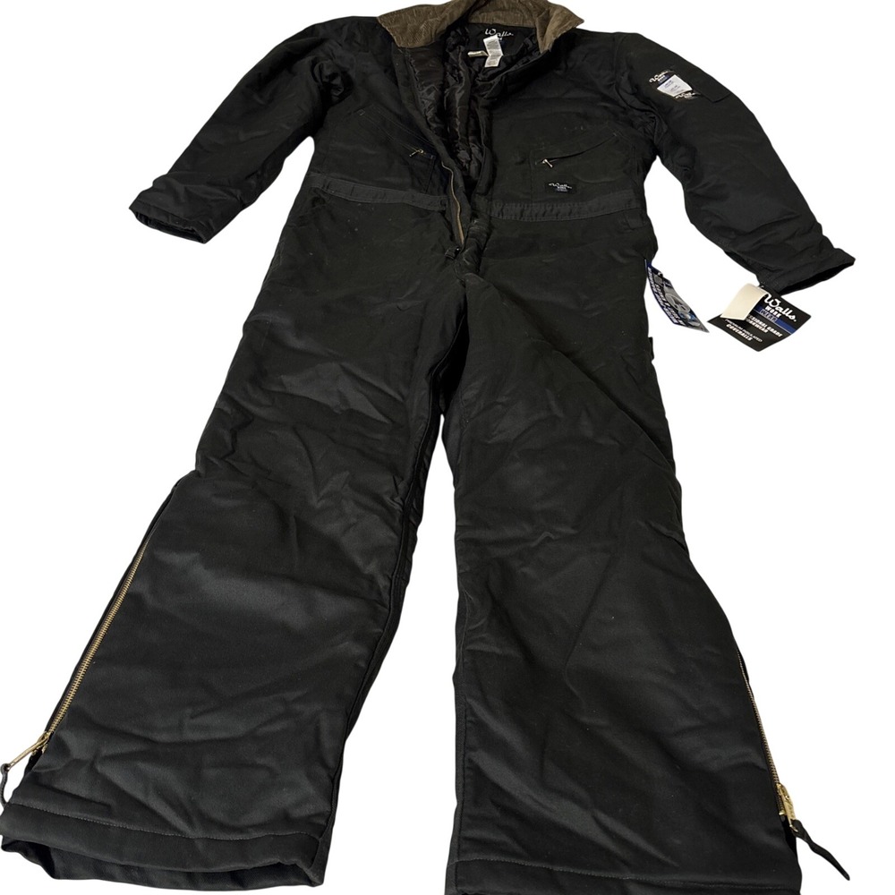 Walls Work Wear Premium Insulated Coveralls Mens L Black NWT Leg Zips